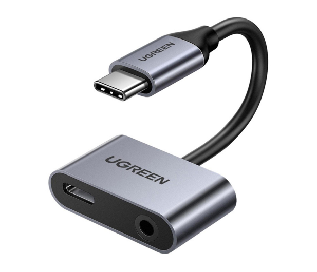 UGREEN Adapter USB-C do USB-C i jack 3.5mm szary - 1488919 - zdjęcie
